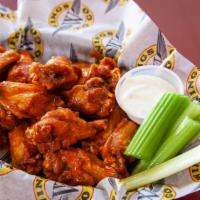 16 Pc Traditional Wings · One or two sauces. Your choice of 16pc wings sauce (in groups of 8pc wings).