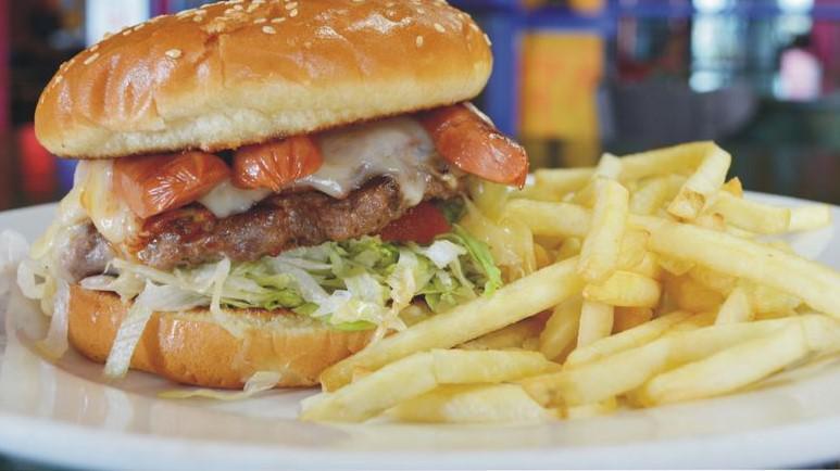 Juaritos Burger · Ham, winnie, and cheese. Add avocado, chile toreados, mushrooms or onion rings for an additional charge.