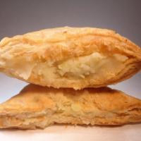 Potato P.P. - 1 Piece · It's flaky and light puff pastry stuffed with with mashed potatoes and black pepper.