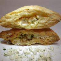 Feta Cheese & Parsley P.P. - 1 Piece · It's flaky and light puff pastry stuffed with feta cheese and parsley.