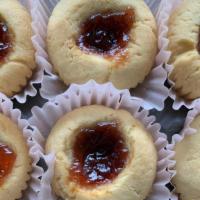 9 Pieces Strawberry Thumbprint Cookies   · It's one of the most buttery pasta flora cookies, warm with strawberry jam in the center, it...