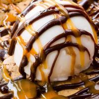 Chocolate Chip Cookie Skillet · With vanilla bean gelato, hot fudge and caramel sauce.