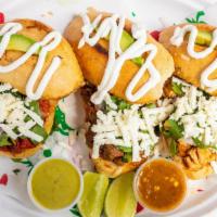 Mini Tortas (Es Like Mexican Sliders) · Three mini tortas with your choice of meat (bistec, pastor, or chicken) onions, cilantro, an...