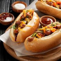 Chili Cheese Frito Coney Dog · A gut buster. A juicy, all beef Koegel's Vienna dog on a steamed bun with Detroit style chil...