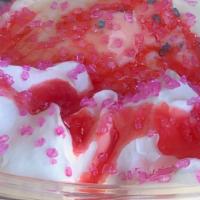 Trolls Sundae (12 Oz) · Vanilla ice cream, strawberry green apple, and blue Hawaiian, topped with whipped cream and ...