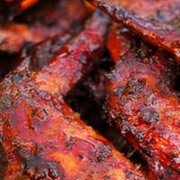 Bbq Chicken Wings · BBQ wings off the smoky out,fries and okra,or green,green beans,or yams