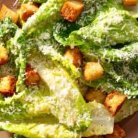 Caesar (Small) · Fresh romaine lettuce topped with grated Parmesan cheese and caesar dressing.