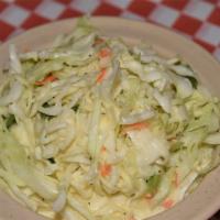 Coleslaw · This one's not too sweet, not too tangy, a real complement to a barbeque plate.