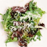 Mixed Greens Salad · spring mix and grana padano tossed in balsamic vinaigrette