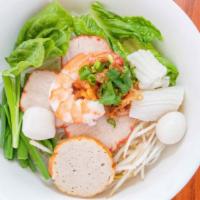Seafood Egg Noodle · dry / soup. thick/thin noodle.