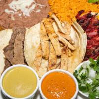 3 Taco Plate · 3 Tacos Served With Rice & Beans