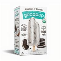 Goodpop Cookies N' Cream Popsicle (2.5 Oz X 4-Pack) · Cookies n' Cream is a delectable blend of coconut cream and crunchy, gluten free chocolate c...