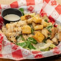 Byo Caesar Salad · Romaine lettuce with shredded parmesan, seasoned croutons and Caesar dressing. You may also ...
