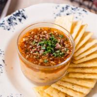 Pickled Jalapeno Pimento Cheese · Pepper jelly, smoked Southern pecans, and seasoned saltines.