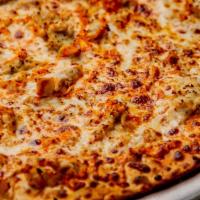 Buffalo Chicken · Hot Wings Just Got Crooked! Our Buffalo Chicken Pizza is topped with 100% Whole Milk Mozzare...