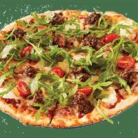 Impossible Tuscan With Impossible™ Meatballs · tuscan marinara / Impossible™ meatballs / ricotta / mozzarella / tomatoes / arugula / lemon ...