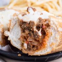 Meatball With Attitued · Mixed Within: Onions, Marinara, Spicy Seasoning & Cheese.