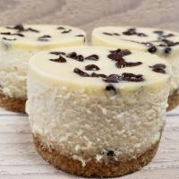Baileys Chocolate Chip · Creamy cheesecake infused with Baileys Irish Cream and filled with mini chocolate chips; fin...