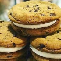 Cookie Sandwich · Made with your choice of cookies: chocolate chip, sugar, red velvet, macadamia nut, oatmeal ...