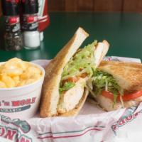  Grilled Chicken Sandwich · 8 ounce chicken breast served grilled or blackened, served on Texas Toast with lettuce and t...