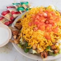 Chicken Salad Supreme · Grilled or fried boneless chicken breast fresh mixed green, bell peppers, onions, cheddar ch...
