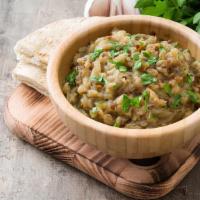 Babe Ghanoush (10 Lb.) · Smoky, flavorful, authentic baba ganoush recipe made with smoky grilled eggplant, tahini, ga...