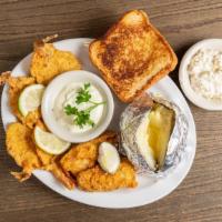 Fish & Shrimp Platter · Choose from grilled talapia, fried cod, or fried catfish served with our great butterflied f...