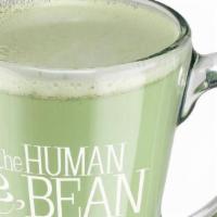 Matcha Latte · Matcha green tea powder with creamy milk.
