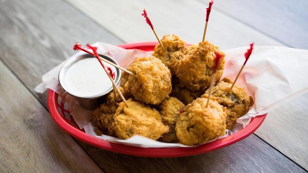 Fried Mushrooms · Hand-breaded and served with our homemade buttermilk ranch