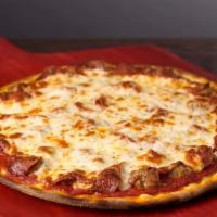 The Heavyweight Pizza · Extra sausage, extra pepperoni and extra cheese.