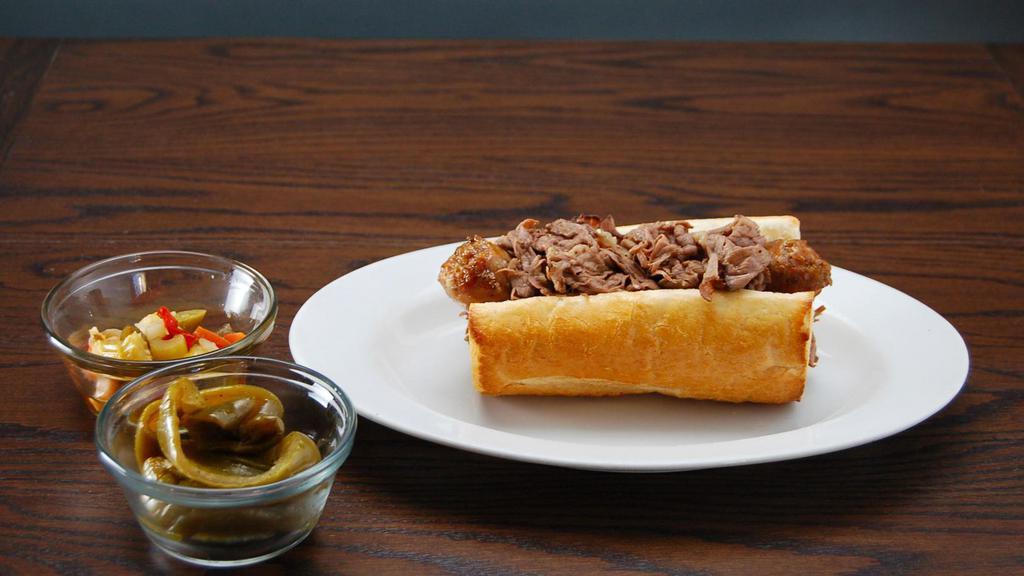 Crosstown Classic Combo Sandwich · Italian sausage and beef.
