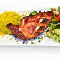 Chicken Tikka Breast · Famous whole chicken Tikka breast  with two sides.