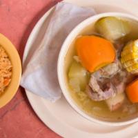 Regular Caldo De Res · Delicious Mexican beef soup with vegetables. Comes with rice and tortillas of your choice. (...