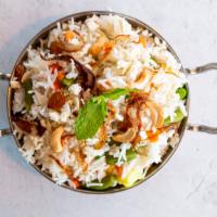 B1	Vegetarian Biryani · Vegetarian. Biryani rice cooked with garden vegetables in traditional spices
