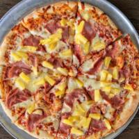 Hawaiian · double Canadian bacon, pineapple, extra cheese
