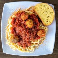 Spaghetti · with Meat Sauce or with Meatballs for an additional charge