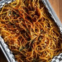 Garlic Noodle Family Pack · Stir fried noodles in a flavorful house garlic sauce.