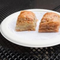 Baklava · Phyllo pastry layered with walnuts in syrup