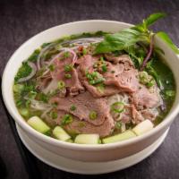 *Filet Mignon Phở · Noodle soup with FILET MIGNON BEEF. Soups are served with a plate of bean sprouts, fresh bas...