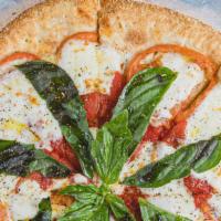 Margherita Pizza · Thin crust. Fresh mozzarella, fresh heirloom tomato slices, and fresh basil. Recommended on ...