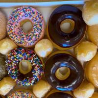 #1 Assorted Mix Donuts · 3glazed, 3chocolate, 3sprinkles and 3cake