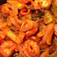 Ta'Qo Guy Shrimp Diablo · Fresh Gulf Shrimp sautéed in lemon and garlic with onions and peppers and Taqo Guy seasoning...