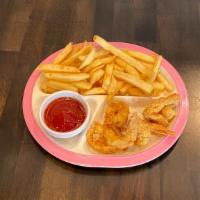 4 Fried Shrimp & Fries · 