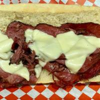 Pastrami Sub Only · Our famous pastrami topped with swiss cheese.