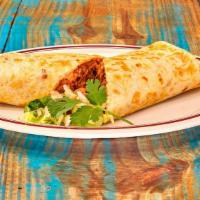 El Burrito Del Norte · Chicken, brisket or beef burrito stuffed with rice, beans, cheese, pico, sour cream, and a s...