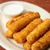Cheese Sticks · Fried mozzarella sticks. Served with a side of ranch.