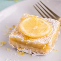 Lemon Bar · A very thin buttery base layer combined with a light, creamy and zesty lemon layer make our ...
