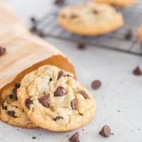 Chocolate Chip Cookies - 1/2 Dozen · Make your milk happy by pairing it with our deliciously chocolate chip cookies!