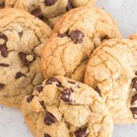 Chocolate Chip Cookies - 1 Dozen · Make your milk happy by pairing it with our deliciously chocolate chip cookies!