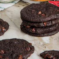 Double Chocolate Chip Cookie · Sweet chocolate morsels are added to a rich chocolate dough to create double chocolate chip ...